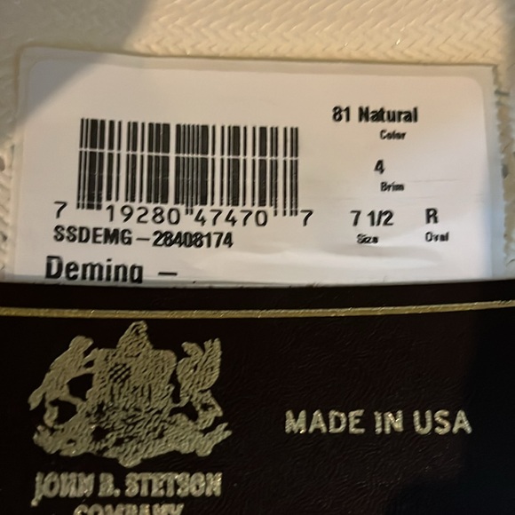 Stetson Deming 10x straw - Picture 7 of 7